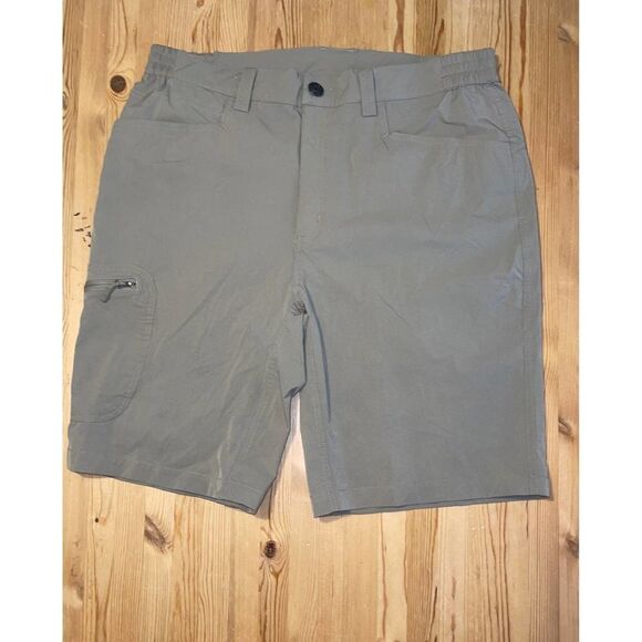 Mier Cargo Shorts Flat Front Nylon Stretch khaki Men's Size Medium - Picture 1 of 12